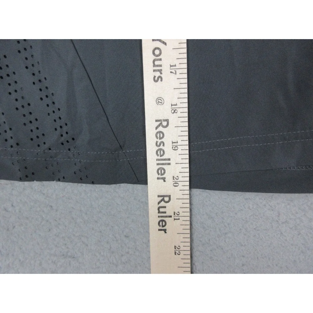 Adidas Shorts Mens Large Gray Microfiber 10 Inch Running Athletic Gym Pockets